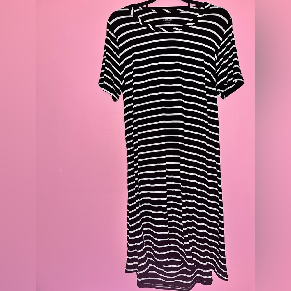Market&Spruce Stripe Dress Back CutOut